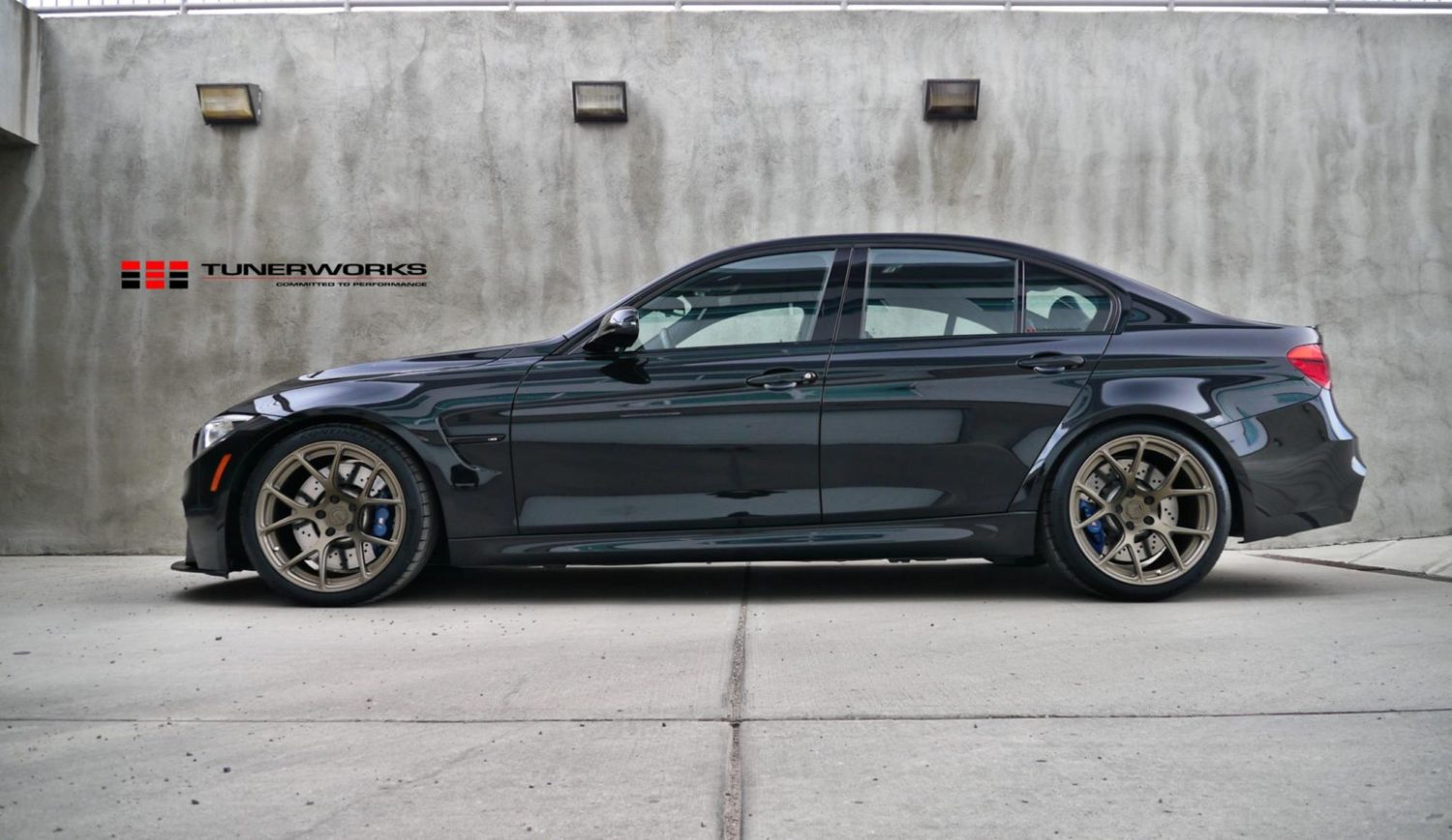 BMW M3 F80 Black with Bronze BC Forged RZ05 Aftermarket Wheels Wheel ...