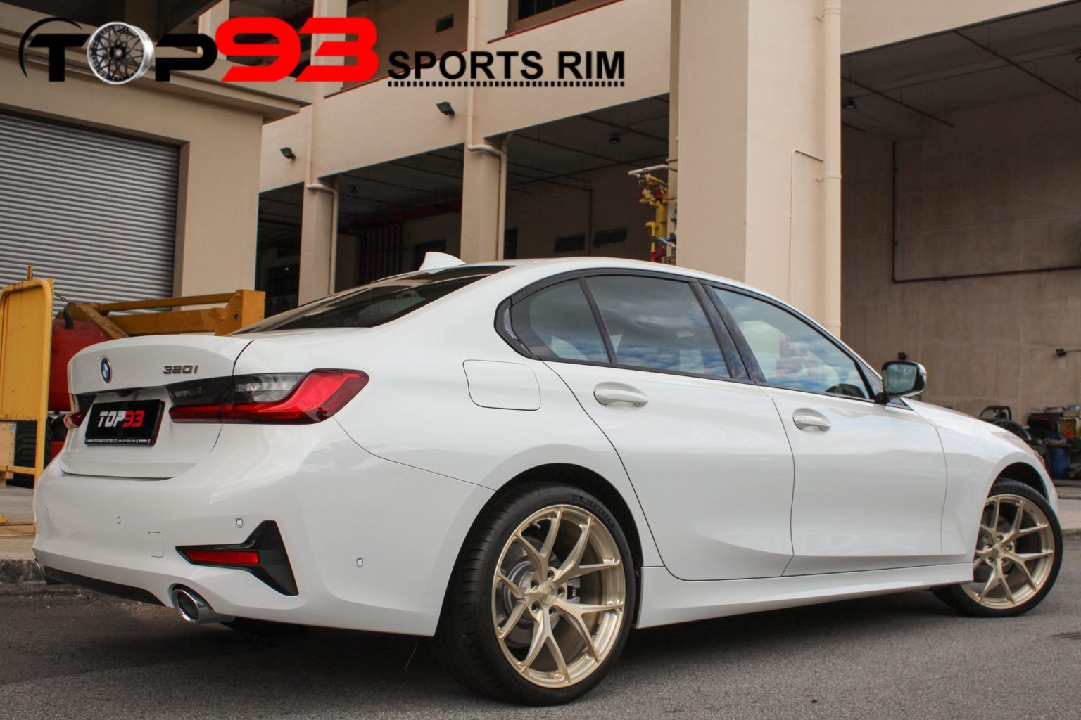 Bmw 330i G20 White With Gold Bc Forged Rz21 Wheel Wheel Front