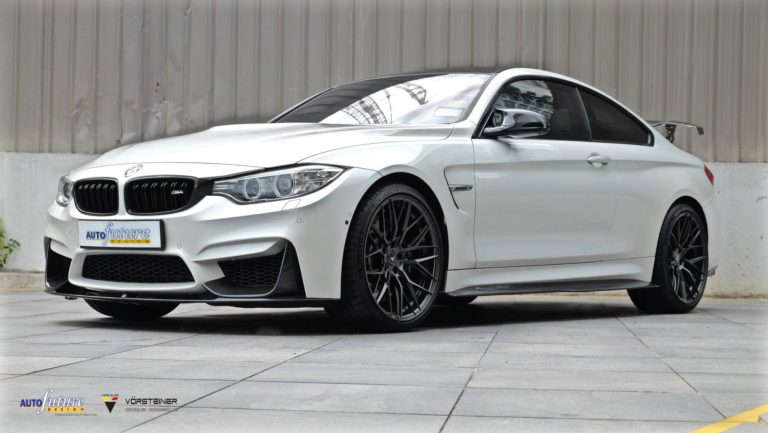 Bmw M F White With Vorsteiner V Ff Aftermarket Wheels Wheel Wheel Front