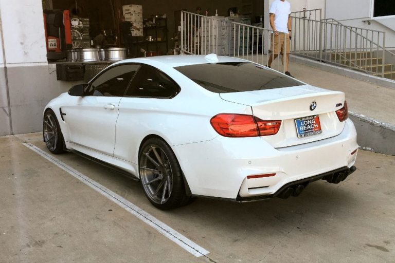 Bmw M F White With Avant Garde M Aftermarket Wheels Wheel Wheel Front