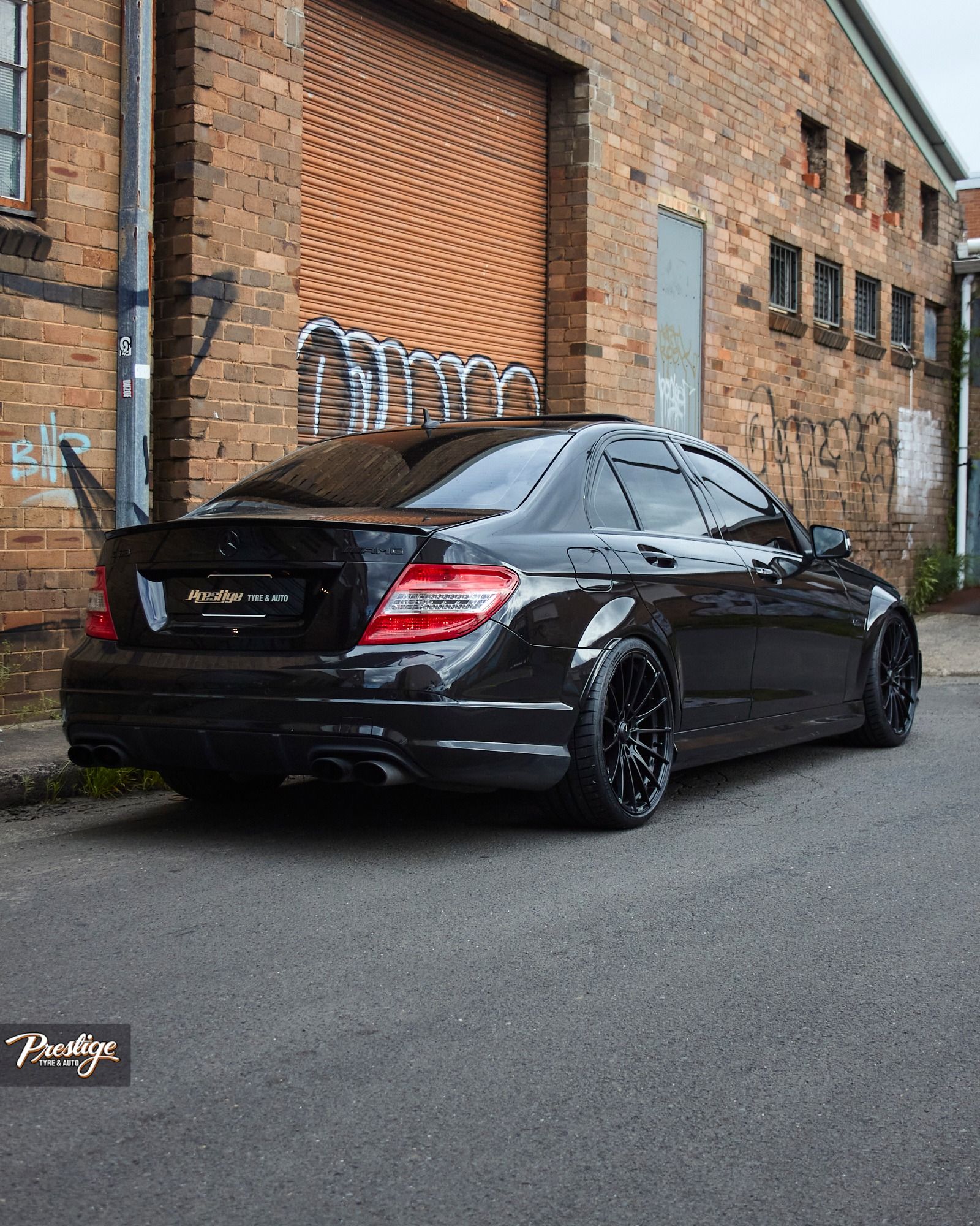Mercedes Benz C63 AMG W204 Black Enkei FC01 Wheel Front Mercedes Benz C63 AMG W204 Black Enkei FC01 Wheel Front