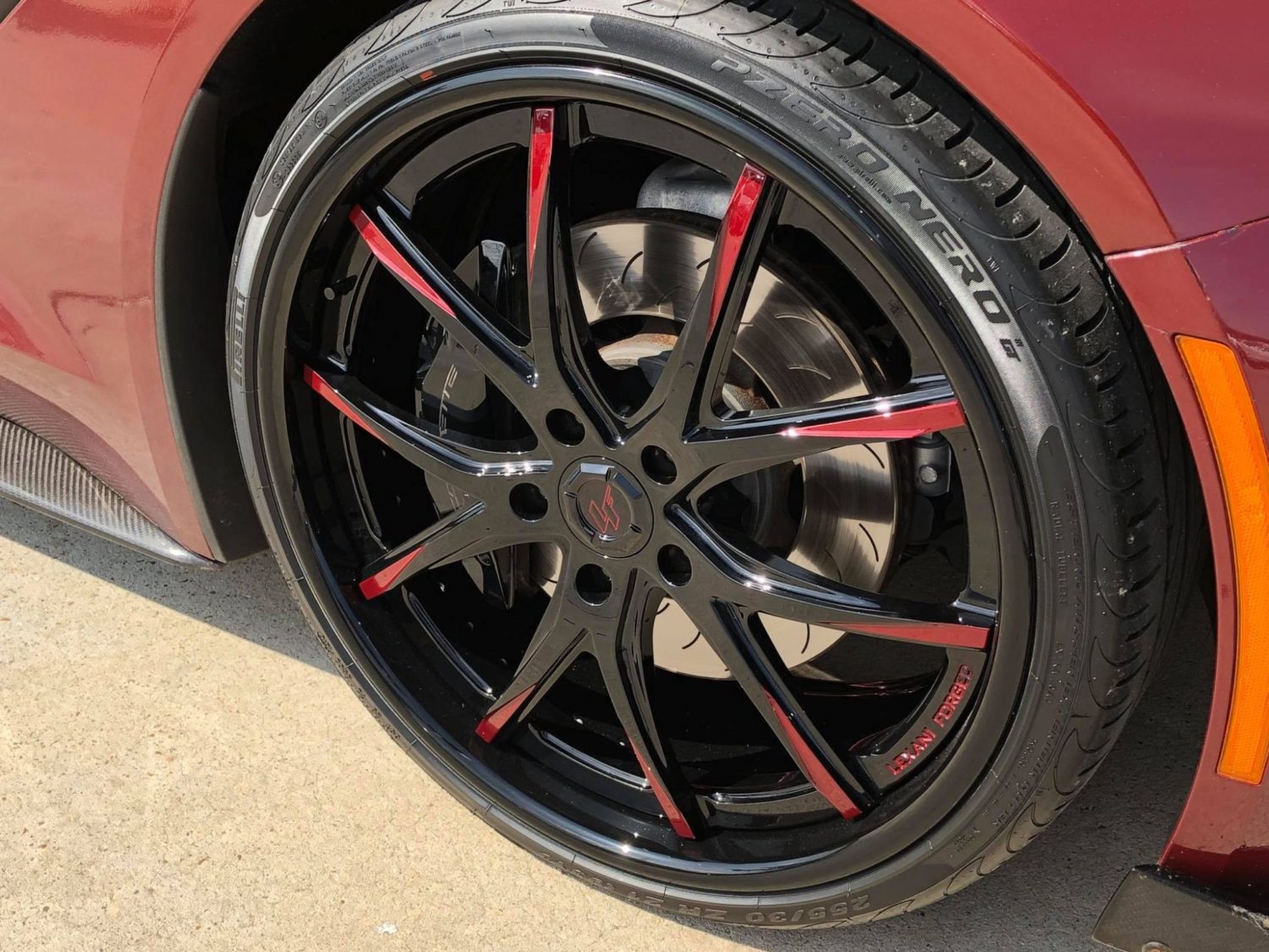 Chevrolet Corvette C7 Stingray Burgundy Lexani LZ-102 Wheel | Wheel Front