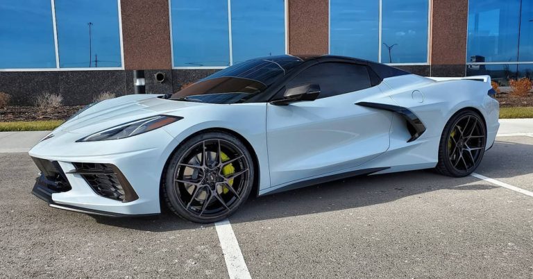 Chevrolet Corvette C8 Stingray White Savini SV-F5 Wheel | Wheel Front