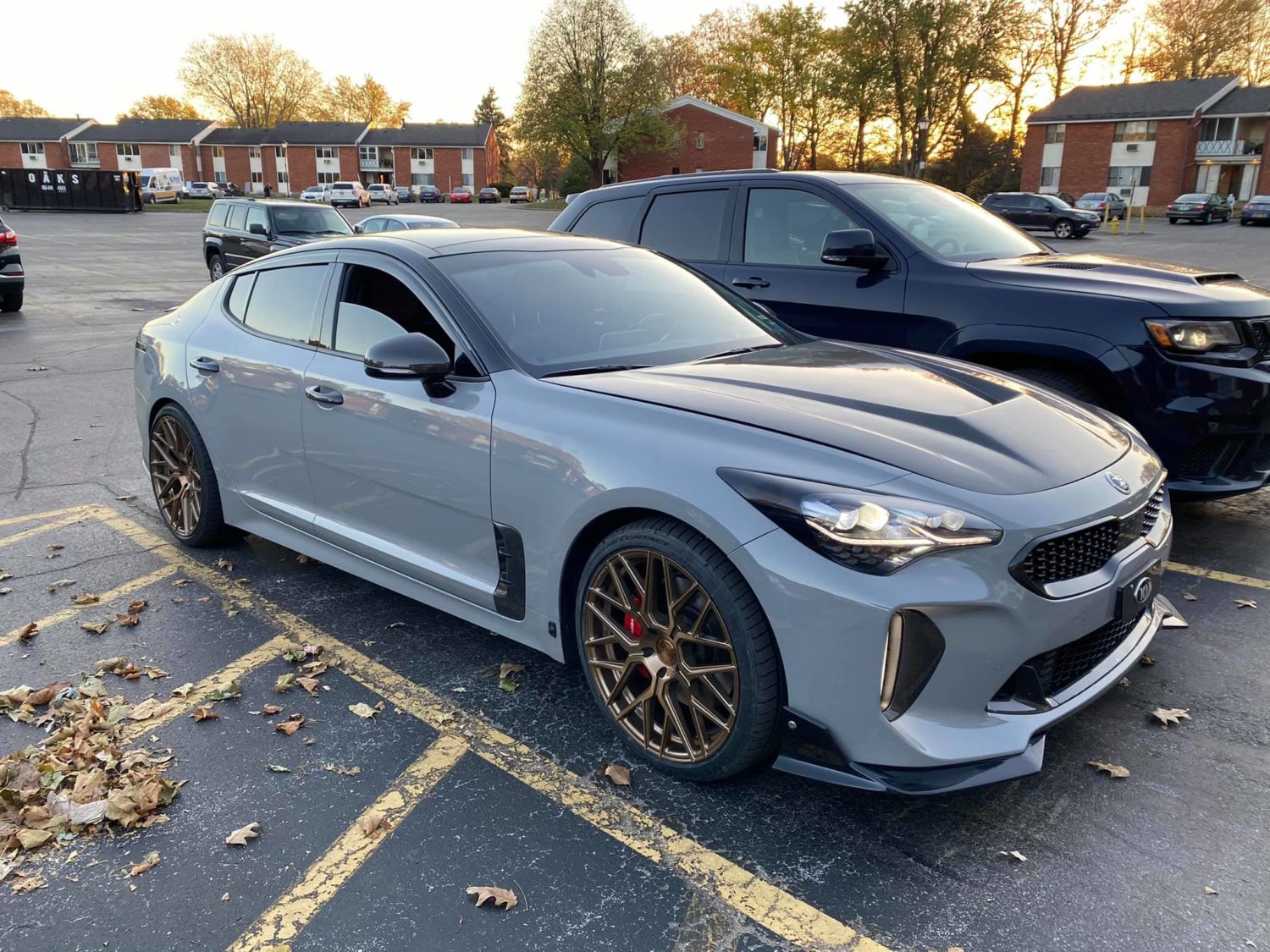 Kia Stinger Gt Awd Ceramic Grey With Bronze Rohana Rfx10 Wheel Front