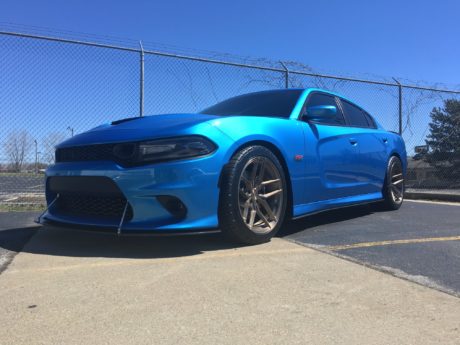 Dodge Charger 392 Blue with Bronze Stance SF03 Wheel Front