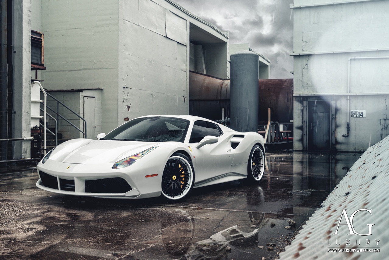 Ferrari 488 White AG Luxury AGL10 SPEC3 Wheel Wheel Front