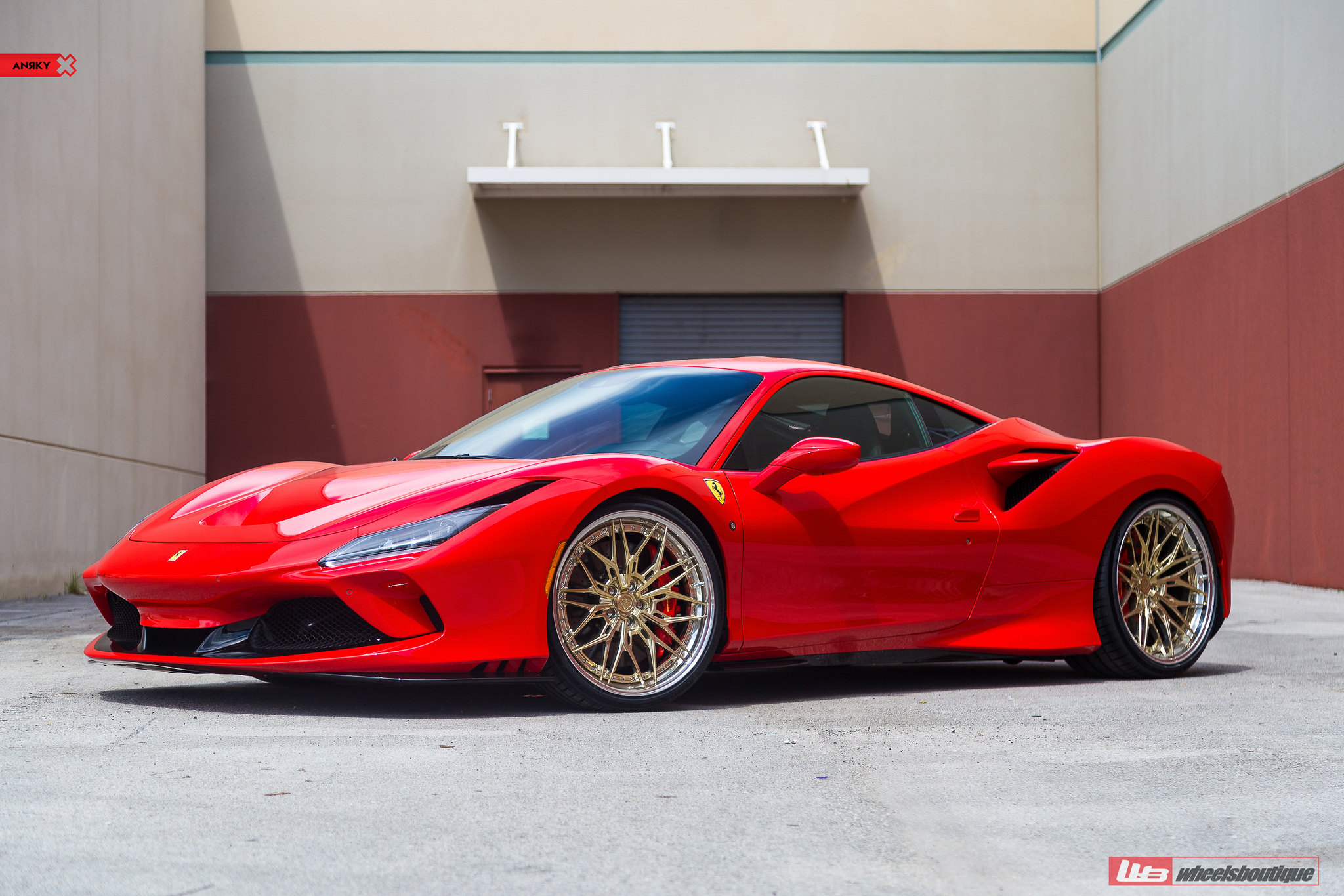 Ferrari F8 Tributo Red with Gold ANRKY S3-X1 | Wheel Front