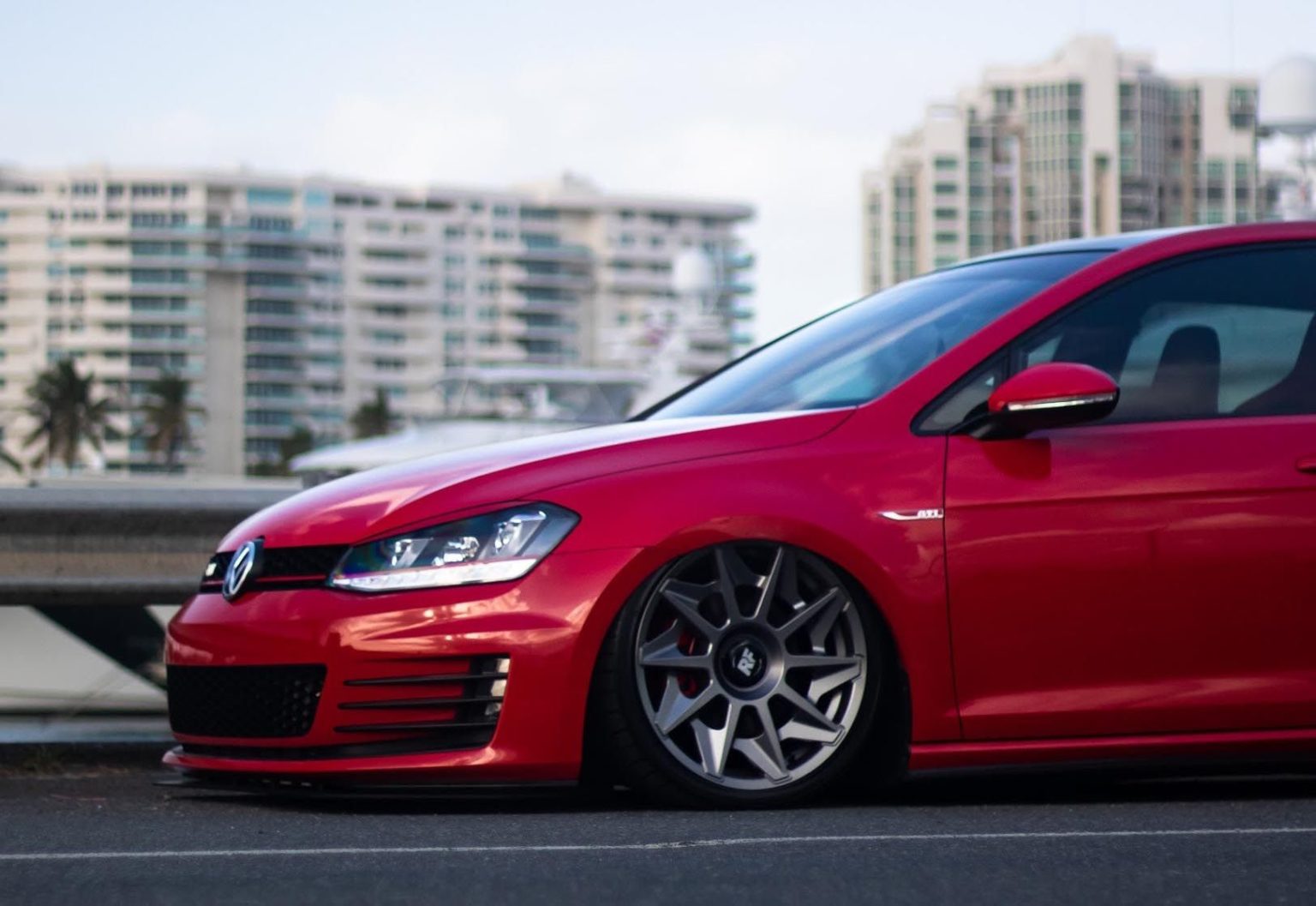 Volkswagen Golf GTI Mk7 Red Rotiform CVT Wheel | Wheel Front