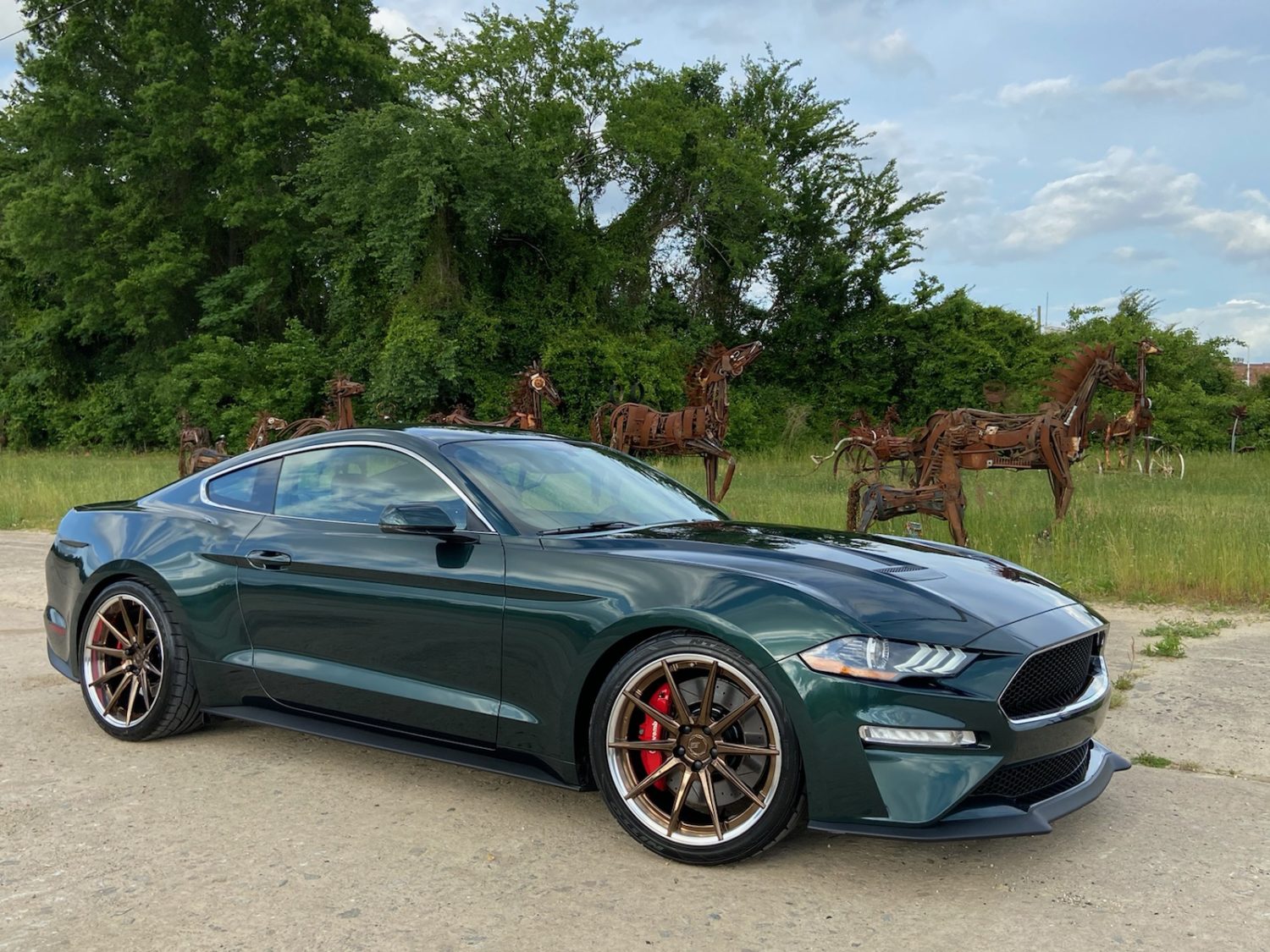 Ford Mustang Gt Bullitt S Green With Bronze Bc Forged Hbr Wheel