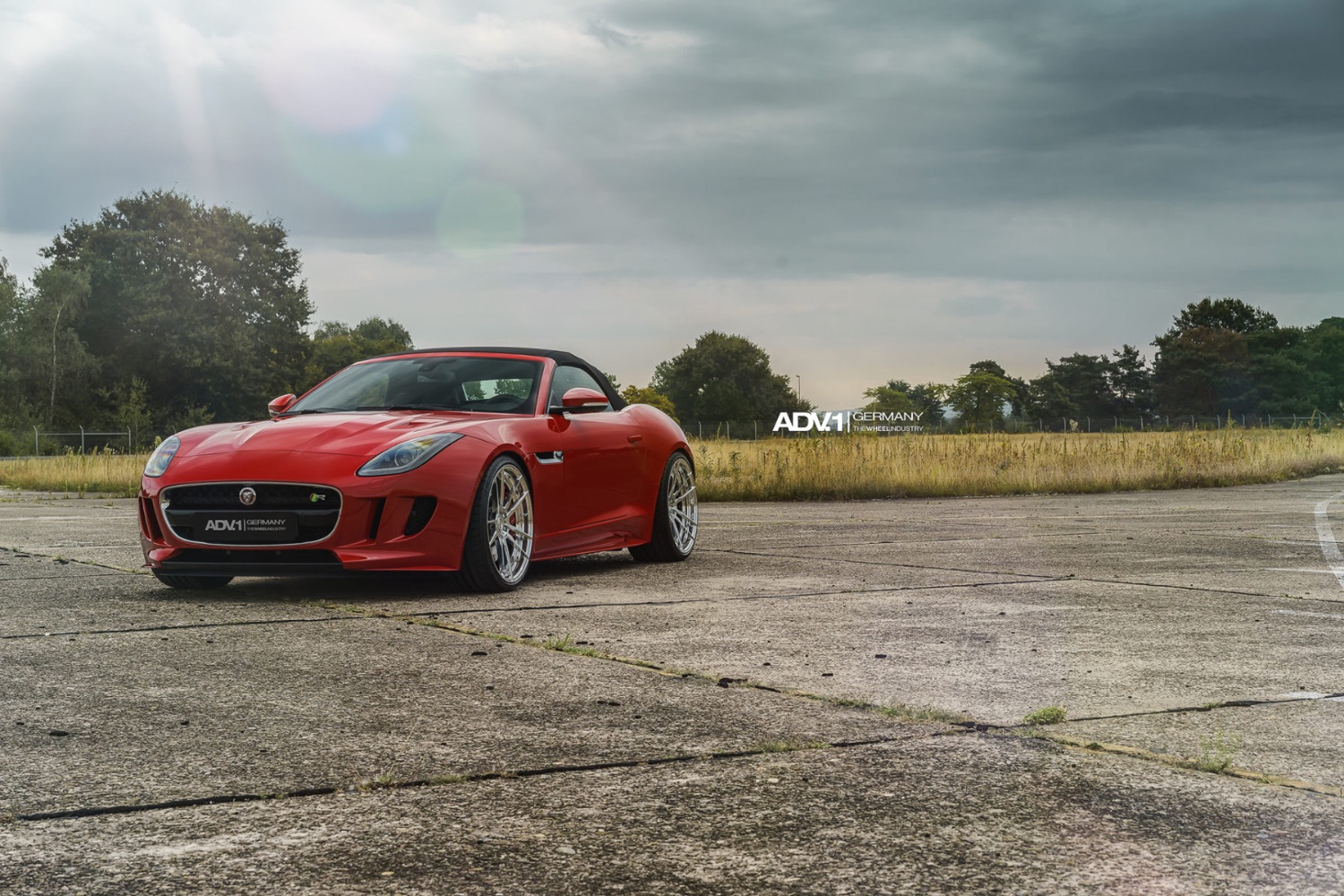 jaguar-f-type-cabriolet-convertible-red-aftermarket-lowered-chrome-luxury-adv1-wheels-forged-i