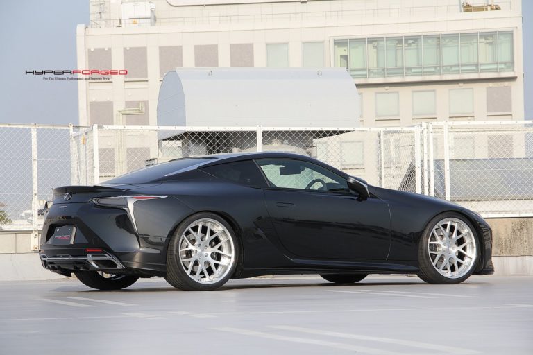 Lexus LC500 Black with HyperForged HF-C7 Aftermarket Wheels | Wheel Front