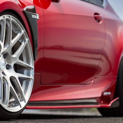 Lexus RC300h Red with Work Gnosis FMB03 Aftermarket Wheels | Wheel Front