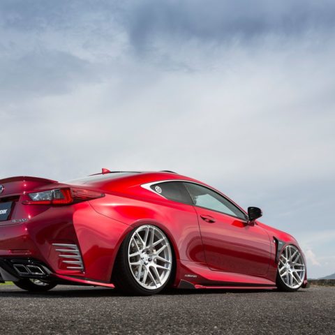 Lexus RC300h Red with Work Gnosis FMB03 Aftermarket Wheels | Wheel Front
