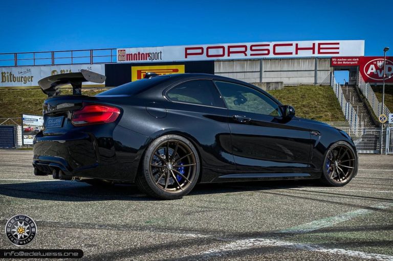 BMW M2 Competition F87 Black with Bronze Edelweiss LT°5 Wheel | Wheel Front