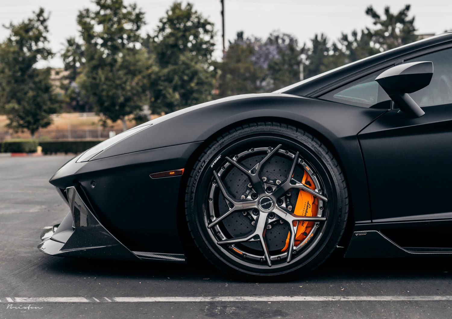 Lamborghini Aventador Black Brixton Forged PF5 Carbon+ Wheel | Wheel Front