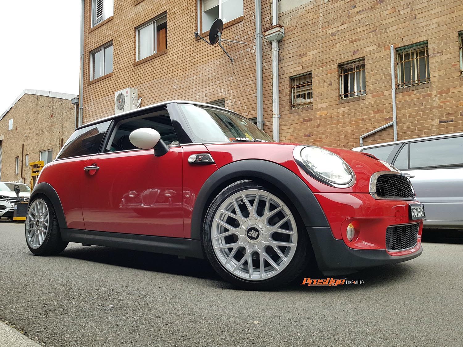 Mini Cooper S Red Rotiform RSE Wheel Front Mini Cooper S Red Rotiform RSE Wheel Front