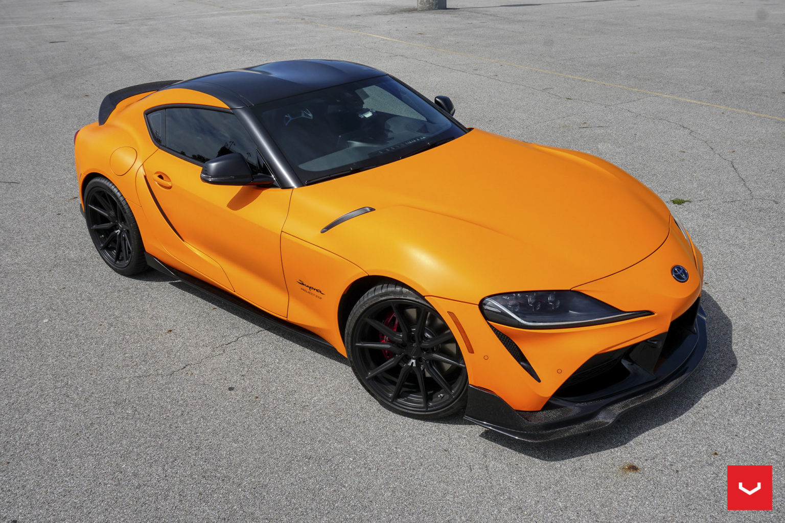 Toyota Supra GR Orange Vossen HF-3 Wheel | Wheel Front