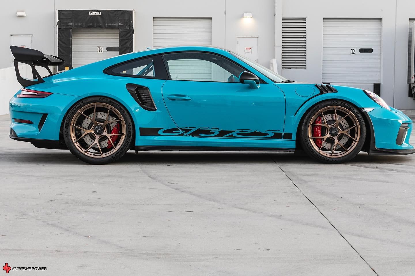 Porsche 911 Gt3 Rs 991 Blue With Bronze Bbs Fi R Wheel Front