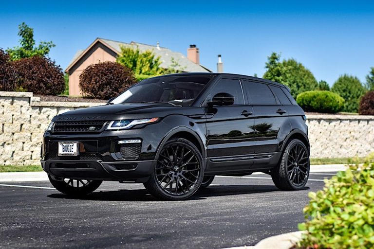 Land Rover Evoque Black With Asanti Abl 21 Aftermarket Wheels Wheel Front