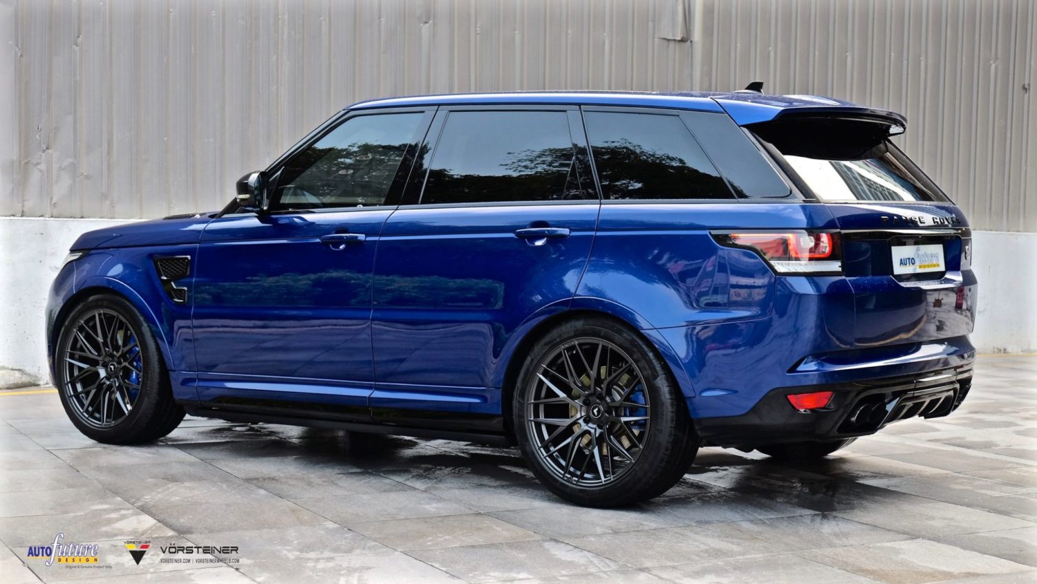 Range Rover Sport SVR Blue With Vorsteiner V-FF 107 Aftermarket Wheels ...