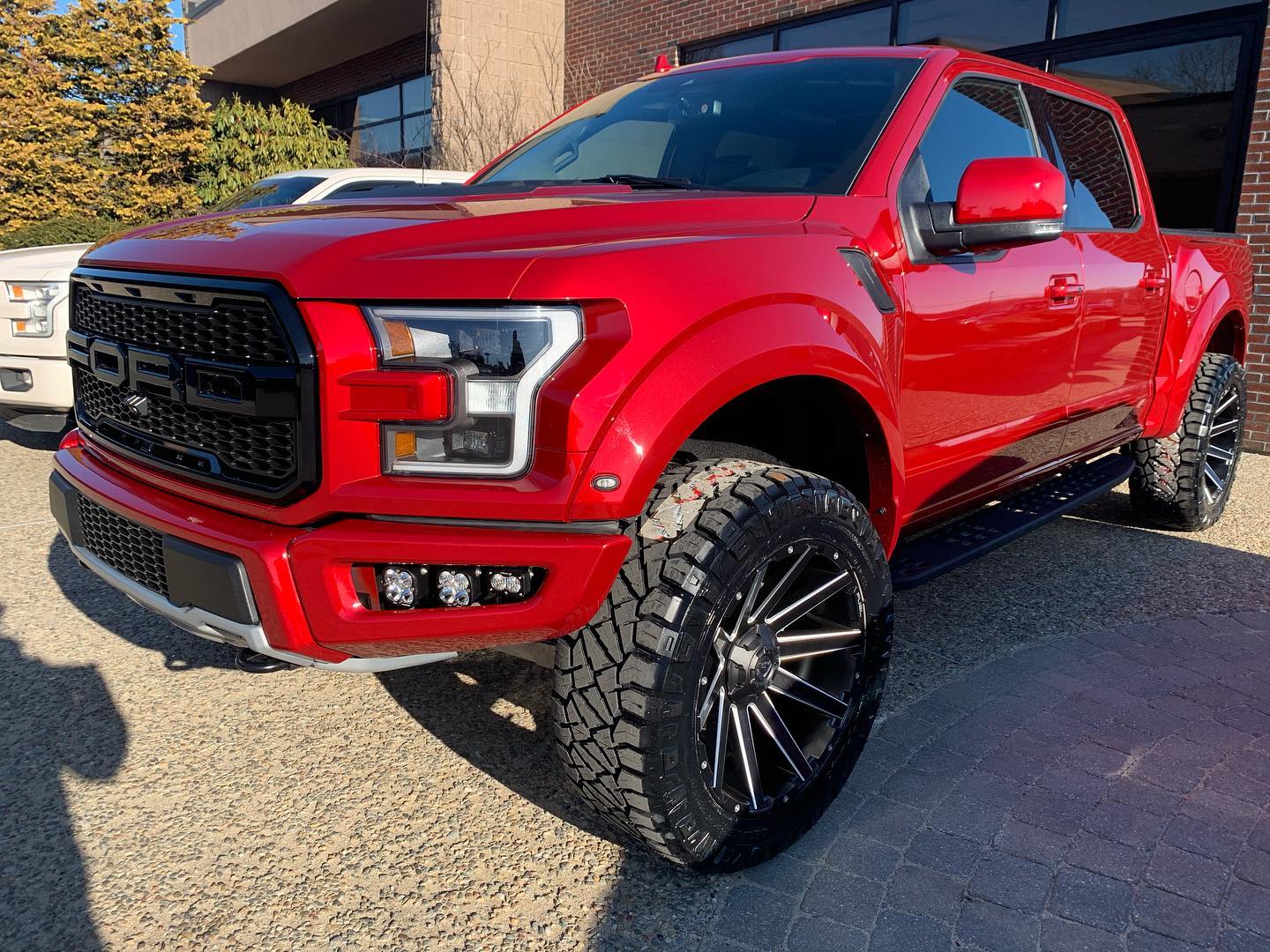 Ford F150 Raptor Rapid Red Fuel OffRoad Contra D615 Wheel Front