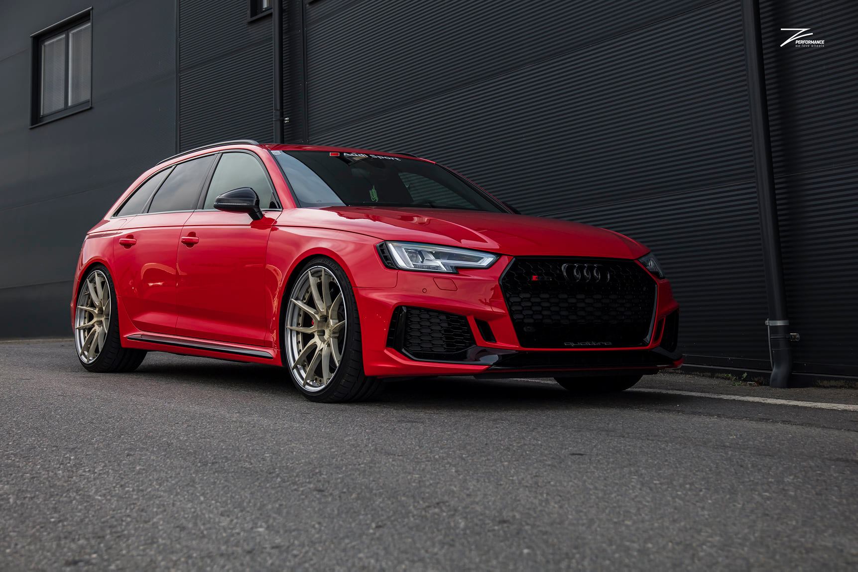 Audi Rs4 B9 Red Z Performance Zpforged 4 Wheel Front