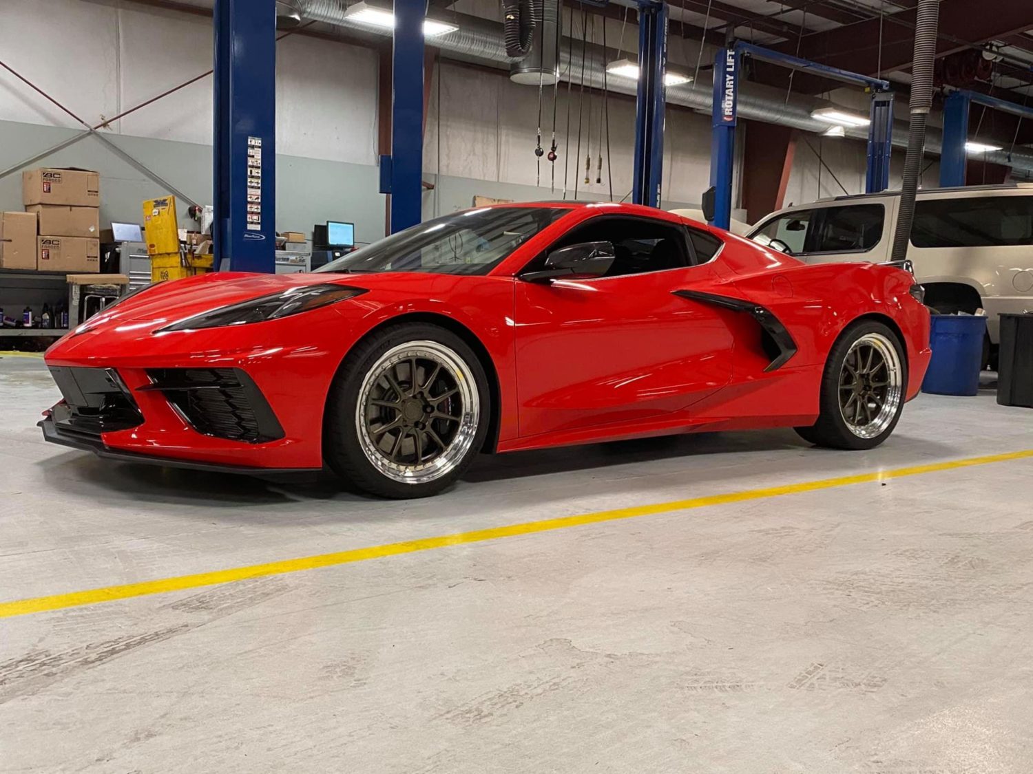 Chevrolet Corvette C8 Stingray Red Bc Forged Mle10 Wheel Wheel Front