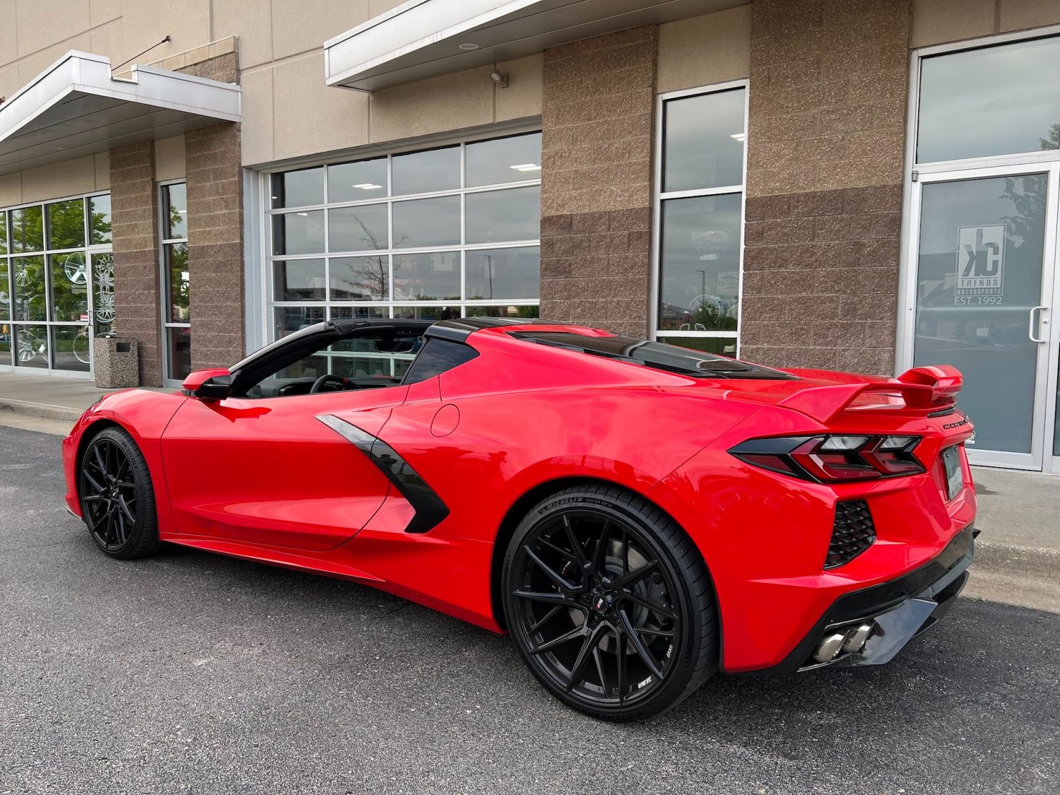 Chevrolet Corvette C8 Stingray Red Savini Sv F6 Wheel Wheel Front