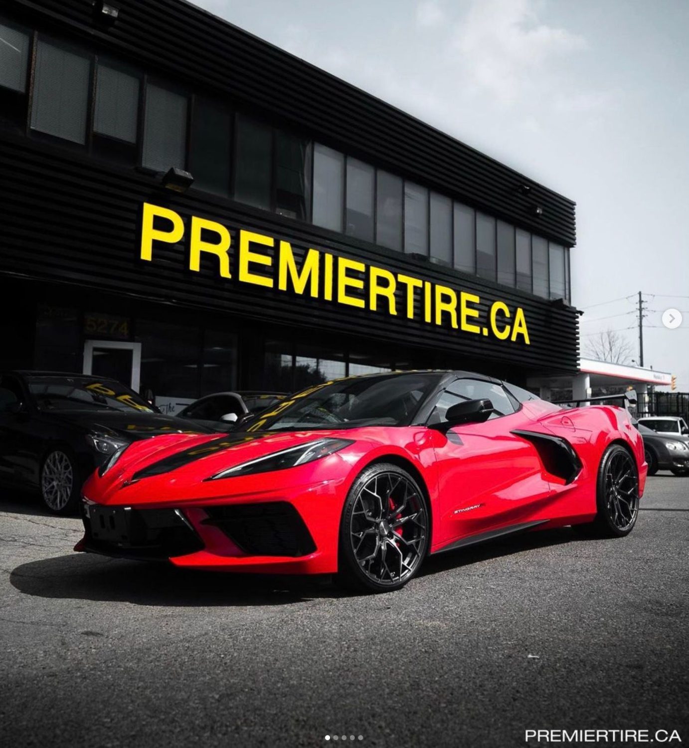 Chevrolet Corvette C8 Stingray Red Stance SF10 | Wheel Front