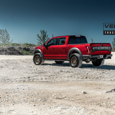 Ford F-150 Raptor Ruby Red with Bronze Velgen VFT9 | Wheel Front