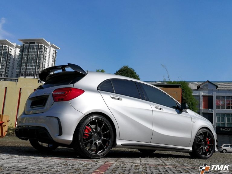 Mercedes-Benz A45 AMG W176 Silver with Rays Volk ZE40 Aftermarket ...
