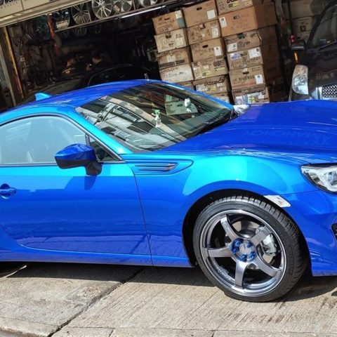 Subaru BRZ Blue Advan TC-4 Wheel Front