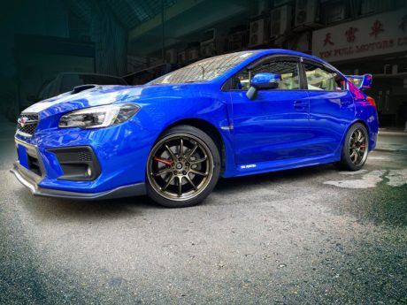 Subaru WRX VA Blue with Bronze Work Emotion ZR10 Wheel | Wheel Front