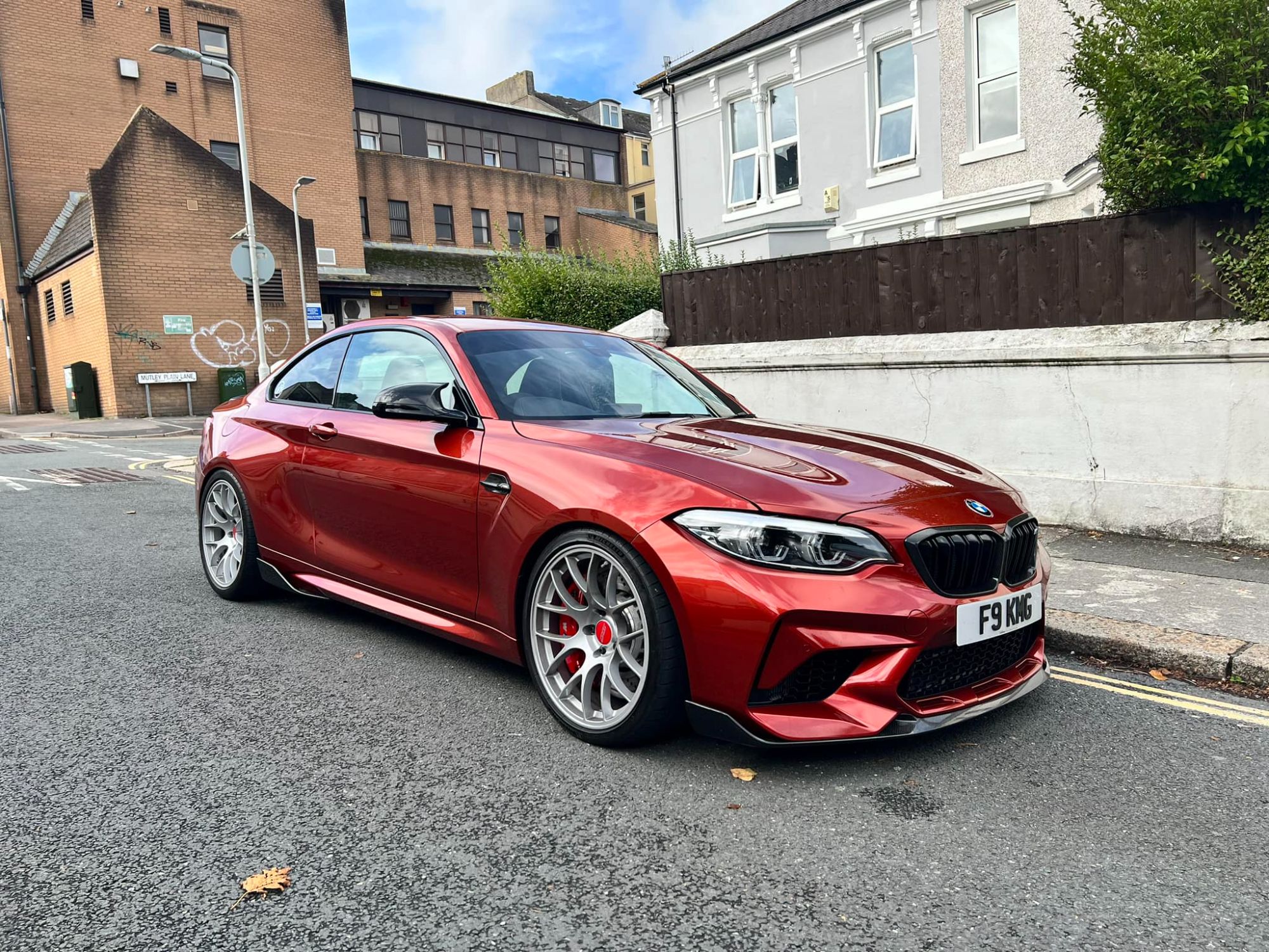 BMW M2 Competition F87 Orange Apex EC 7 Wheel Front