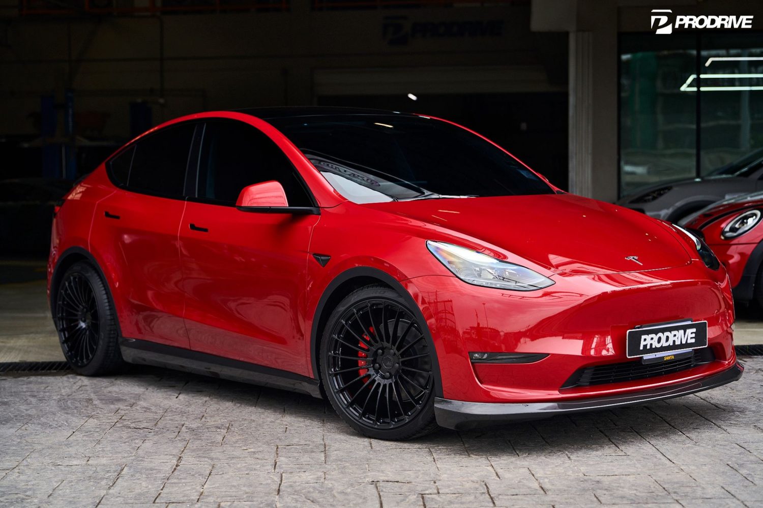 Tesla Model Y Red BC Forged RZ20 | Wheel Front