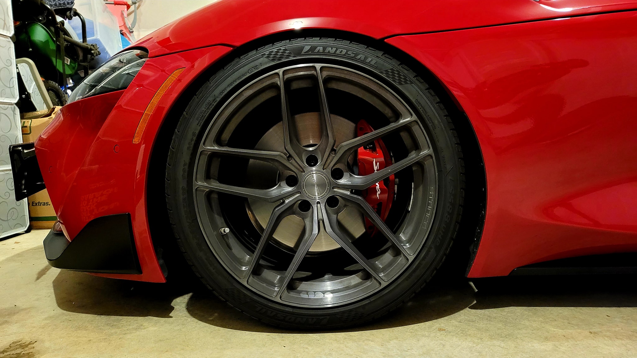 Toyota Supra GR Red Stance SF03 | Wheel Front