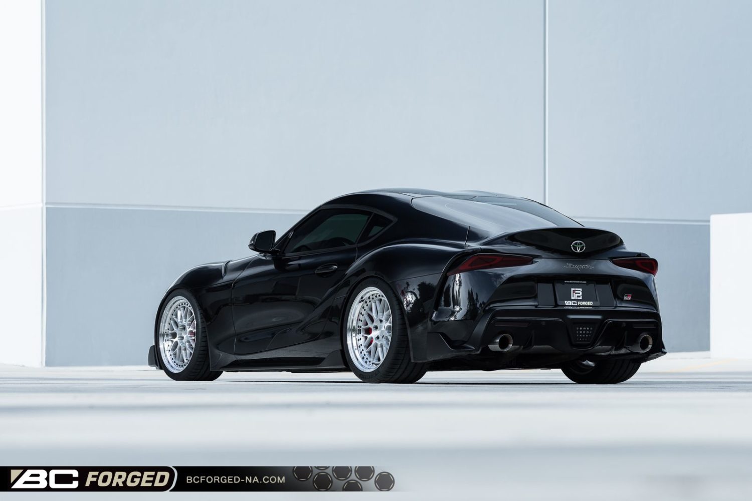 Toyota Supra Gr Black With Bc Forged Mle81 Aftermarket Wheels Wheel