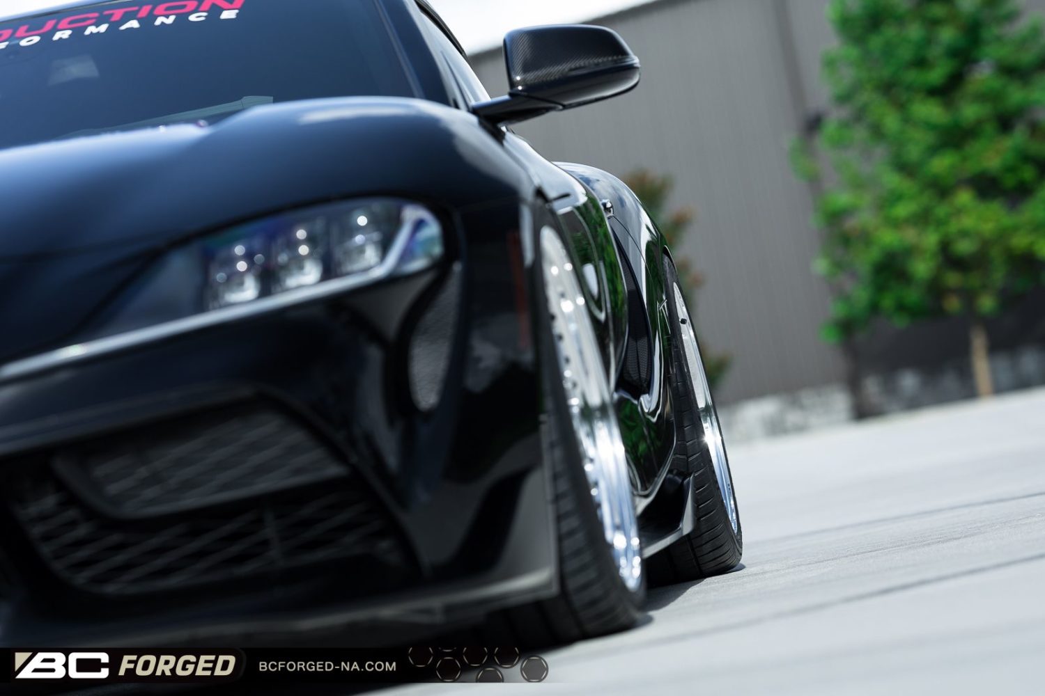 Toyota Supra Gr Black With Bc Forged Mle81 Aftermarket Wheels Wheel