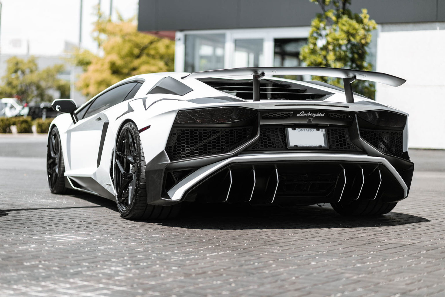 Lamborghini Aventador SV White Brixton Forged PF5 Ultrasport+ Wheel ...