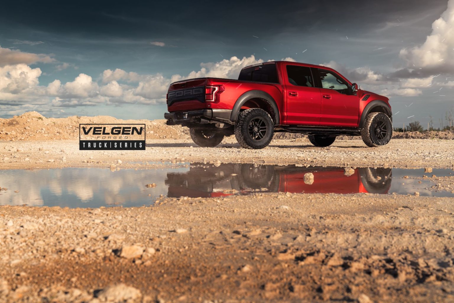 Ford F-150 Raptor Ruby Red Velgen VFT6 | Wheel Front