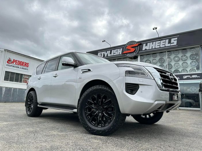 Nissan Patrol Y62 Silver Fuel OffRoad Flame 6 D804 Wheel Wheel Front