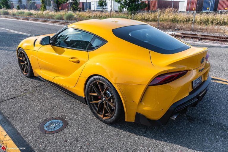 Toyota Supra GR Yellow with Bronze BBS CI-R Wheel | Wheel Front