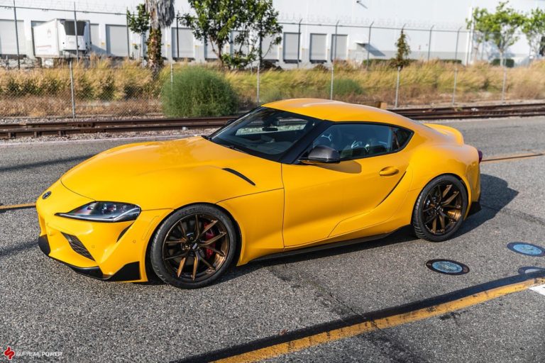 Toyota Supra GR Yellow with Bronze BBS CI-R Wheel | Wheel Front